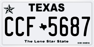 TX license plate CCF5687