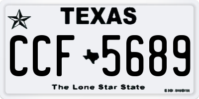 TX license plate CCF5689