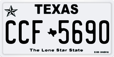 TX license plate CCF5690