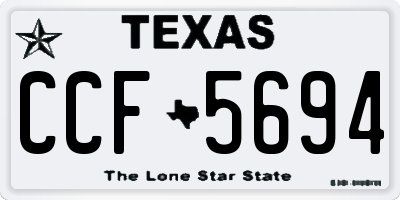 TX license plate CCF5694