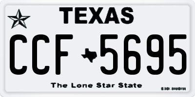 TX license plate CCF5695