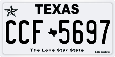 TX license plate CCF5697