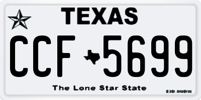 TX license plate CCF5699