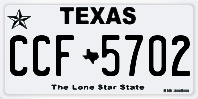 TX license plate CCF5702