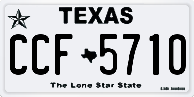 TX license plate CCF5710