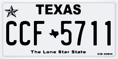 TX license plate CCF5711