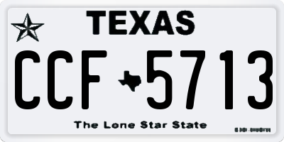 TX license plate CCF5713