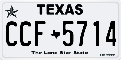 TX license plate CCF5714