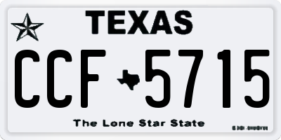 TX license plate CCF5715