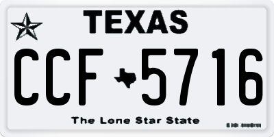 TX license plate CCF5716