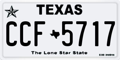 TX license plate CCF5717