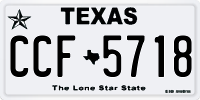 TX license plate CCF5718