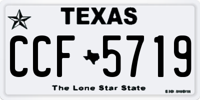 TX license plate CCF5719