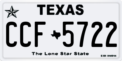 TX license plate CCF5722