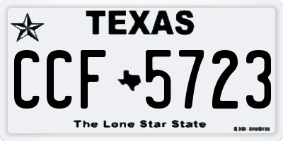 TX license plate CCF5723