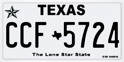 TX license plate CCF5724