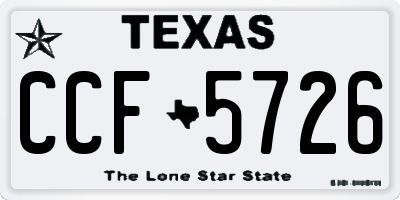 TX license plate CCF5726