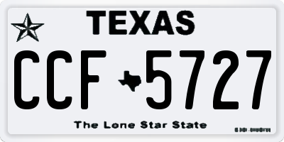 TX license plate CCF5727