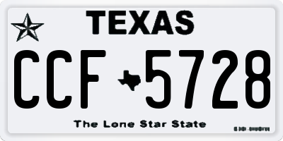 TX license plate CCF5728