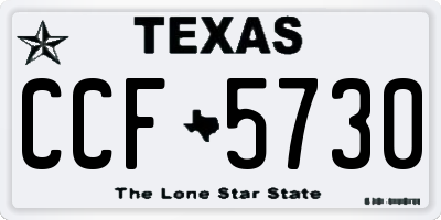 TX license plate CCF5730