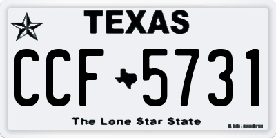TX license plate CCF5731
