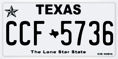 TX license plate CCF5736