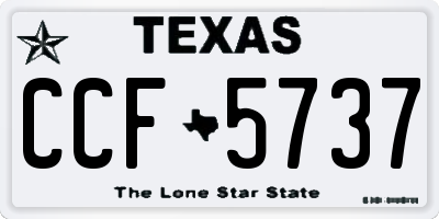TX license plate CCF5737