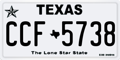 TX license plate CCF5738