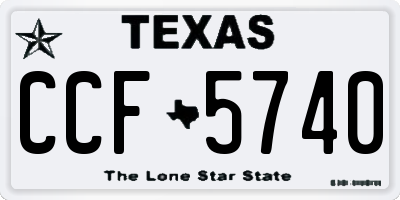 TX license plate CCF5740