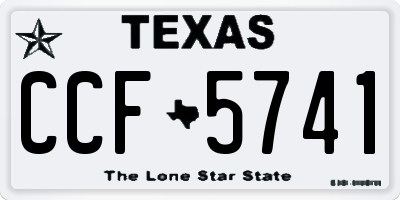 TX license plate CCF5741