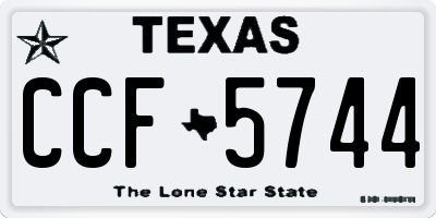 TX license plate CCF5744