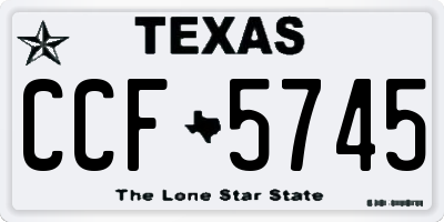 TX license plate CCF5745