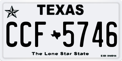 TX license plate CCF5746