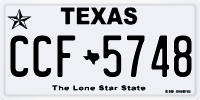 TX license plate CCF5748