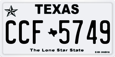 TX license plate CCF5749