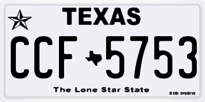 TX license plate CCF5753