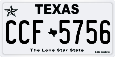 TX license plate CCF5756