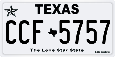 TX license plate CCF5757