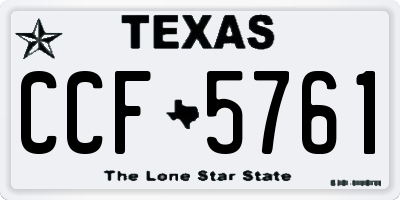 TX license plate CCF5761