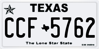 TX license plate CCF5762