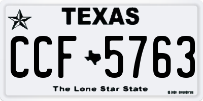 TX license plate CCF5763