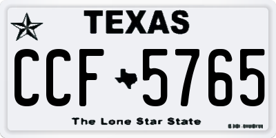 TX license plate CCF5765