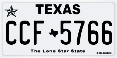 TX license plate CCF5766