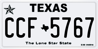 TX license plate CCF5767