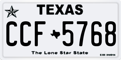 TX license plate CCF5768