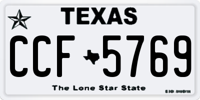 TX license plate CCF5769