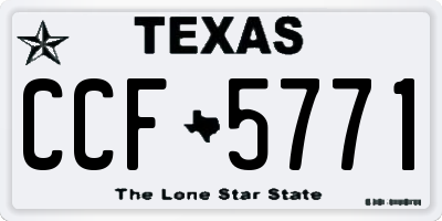 TX license plate CCF5771