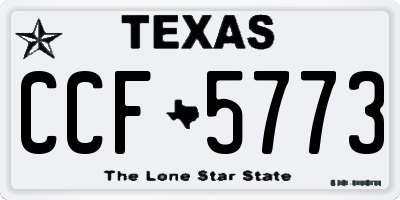 TX license plate CCF5773