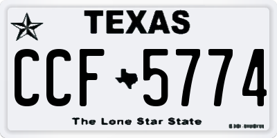 TX license plate CCF5774