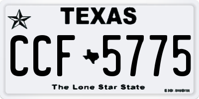 TX license plate CCF5775